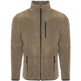 Dewberry 24601 5 Pocket Outdoor Full Zipper Fleece Jacket-OPEN KHAKI Cene