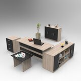 Hanah home Kancelarijski set Hrast-Crni | Eponuda.ba