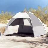 vidaXL Šator za plažu za 2 osobe vodootporni sivi Cijene