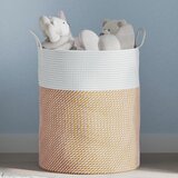  Košara za pohranu smeđe-bijela Ø 38x46 cm pamučna | shoptok.hr