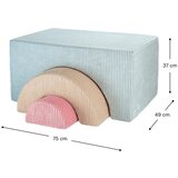 Wigiwama Mentolno zelen otroški tabure iz rebrastega žameta Rainbow – | Shoptok.si