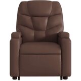  Naslonjač na podizanje od umjetne kože smeđi | shoptok.hr