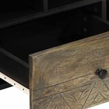 TV ormarić crni 100 x 33 x 46 cm od masivnog drva manga | shoptok.hr