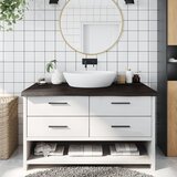  Kupaonska radna ploča tamnosmeđa 100x50x(2-6) cm tretirano drvo | Eponuda.com