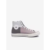 Converse Pink-Grey Mens Ankle Sneakers Chuck 70 Crafted Patchwo - Men