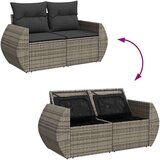  6-dijelni set vrtnih sofa od poliratana s jastucima sivi | shoptok.hr