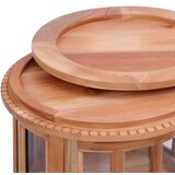 vidaXL Vitrina prirodna boja 50 x 50 x 76 cm masivno drvo mahagonija | shoptok.hr