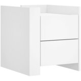 Maison Chic Nočna omarica - Nočna miza bela 45x50x50 cm inženirski les, (21687029) Cene
