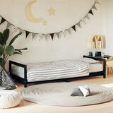 Maison Chic Otroški posteljni okvir - Otroški ležaj črn 80x200 cm trdna borovina-J2765, (21794246) | Shoptok.si