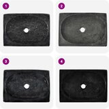  Umivaonik crni 50 x 35 x 10 cm mramorni | shoptok.hr