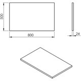 Sapho Bijela ploča za ispod umavionika 80x50 cm Plato – | shoptok.hr