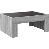 vidaXL Klubska mizica z neskončnimi LED siva sonoma 70x50x30 cm | Shoptok.si