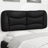  Jastuk za uzglavlje Hvar crni 140 cm od umjetne kože | shoptok.hr