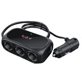  Produzni adapter za upaljac wt-d23 sa 3 rupe+2xusb crni ( A673 ) Cene