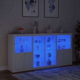 vidaXL Komoda s LED svjetlima bijela 202x37x100 cm | shoptok.hr
