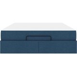  Posteljni okvir z vzmetnico z vzmetnico 2 pcs Modra blago, (5000127348) | Shoptok.si