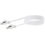 SCHWAIGER Omrežni kabel CAT 6 U/FTP (Ploščata, Dolžina: 5 m, Bele barve, Vtič RJ45, Do 1 Gbps) | Shoptok.si