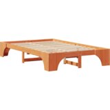  Okvir za krevet Vosak smeđa Puno drvo 120 x 200 cm Izdržljiv | shoptok.hr