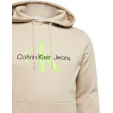 Calvin Klein Jeans Sweater majica 'Essentials' taupe siva / zelena / crna | shoptok.hr
