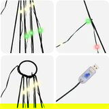 vidaXL LED božično drevesce med 276 LED večbarvno 511 cm Kovina | Shoptok.si