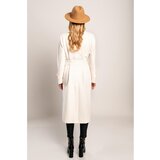 Fenzy Eleganten Dolg Plašč Canossa, Krem | Shoptok.si
