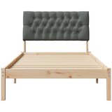 vidaXL Posteljni okvir z oblazinjenim vzglavjem Rjava 100 x 200 cm | Shoptok.si