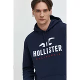 Hollister Co. Pulover moška, mornarsko modra barva, s kapuco