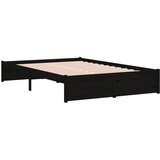  Okvir za krevet crni masivno drvo 120 x 190 cm mali bračni | shoptok.hr