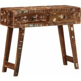 Maison Chic konzolna miza - miza ob steni 90x32x75 cm masivni les obnovljen, (21786182) | Shoptok.si