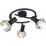 Nettlife 3 okrogli E14 črni retro kovinski vrtljivi stropni reflektorjimaks. 25 W (žarnice niso priložene), (22116728) | Shoptok.si