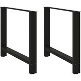 vidaXL Noge kavne mizice črna 2 kosa 90x(72-73) cm jeklo Cene