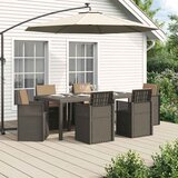  Vrtni set za objed s jastukom 7 pcs Svijetlosiva i taupe PP | shoptok.hr