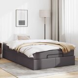  Otomanski okvir kreveta s madracem sivi 120x200cm umjetna koža | shoptok.hr