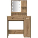 vidaXL Garnitura toaletne mize z LED-om artisan hrast inženirski les | Shoptok.si