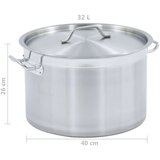  Lonac 32 L 40 x 26 cm od nehrđajućeg čelika | shoptok.hr