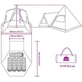 Teepee šator s krovom s pohranom Zelena 545 x 450 x 295 cm | shoptok.hr