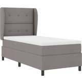 Box Postelja z vzmetnico Taupe 80x200 cm Tkanina, (22051633) | Shoptok.si