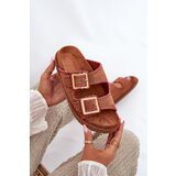 Boto Women's Sandals With Buckles And Decorative Stitching Camel Visley | shoptok.hr
