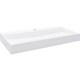 Maison Chic Umivalnik - Kopalna umivalnik - Lavabo 100x46x11 cm mineralna litina/marmorna litina bel, (21684845) Cene