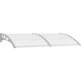vidaXL Nadstrešek za vrata siv 200x100 cm PC, (20610679) | Shoptok.si