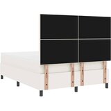  Krevet s opruga kutije s uzglavljem Krema i bijela 160 x 200 cm | shoptok.hr