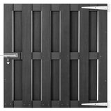 vidaXL Vrtna vrata WPC 100x100 cm siva, (20772182) | Shoptok.si