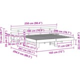  Krevetna konstrukcija Smeđa 180 x 200 cm Masivno drvo | shoptok.hr