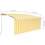  Tenda na ručno uvlačenje s roletom LED 3 5 x 2 5 m žuto-bijela | shoptok.hr
