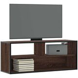 vidaXL TV ormarić boja hrasta 100x31x39,5 cm konstruirano drvo i metal Cijene