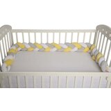 Baby Textil šarena pletenica za krevetac Žuto-Siva-Bela Cene