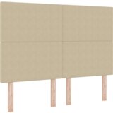 Box Spring krevet s madracem i LED svjetlom u bež kordura tkanini 140x200 cm | shoptok.hr