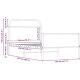  Okvir kreveta bez madraca boja hrasta sonome 100x200 cm drveni | shoptok.hr