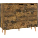 vidaXL komoda dimljeni hrast 90x30x72 cm iverna plošča | Shoptok.si