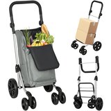 HOMCOM nakupovalni voziček Oxford tkanina, aluminij 58D x 44Š x 100V cm sivo, (5000242721) Cene